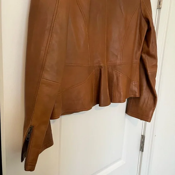 Halogen Tan Leather Jacket - Picture 4 of 4
